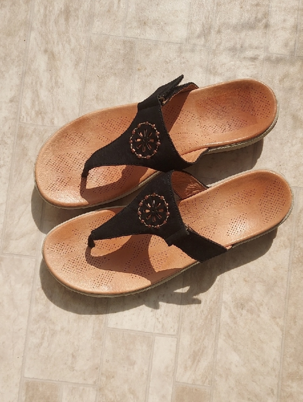 Acorn Tan Leather Women's Sandals